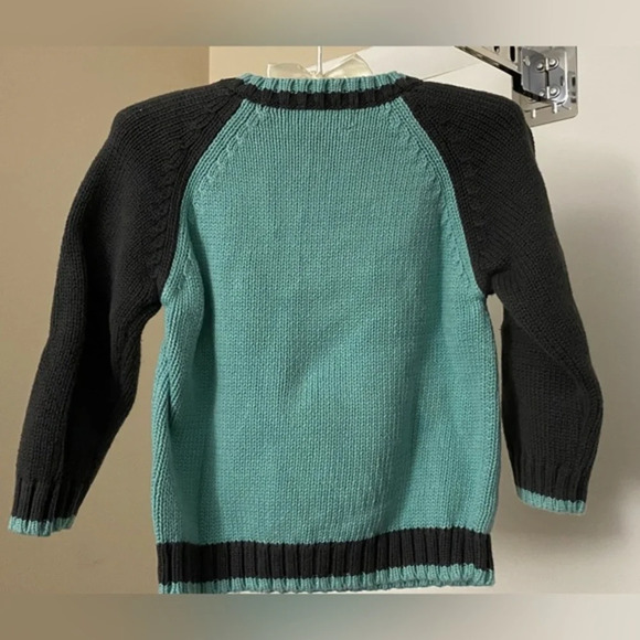 Janie and Jack Cotton Knot Sweater with Airplane 12-18M - Picture 3 of 6